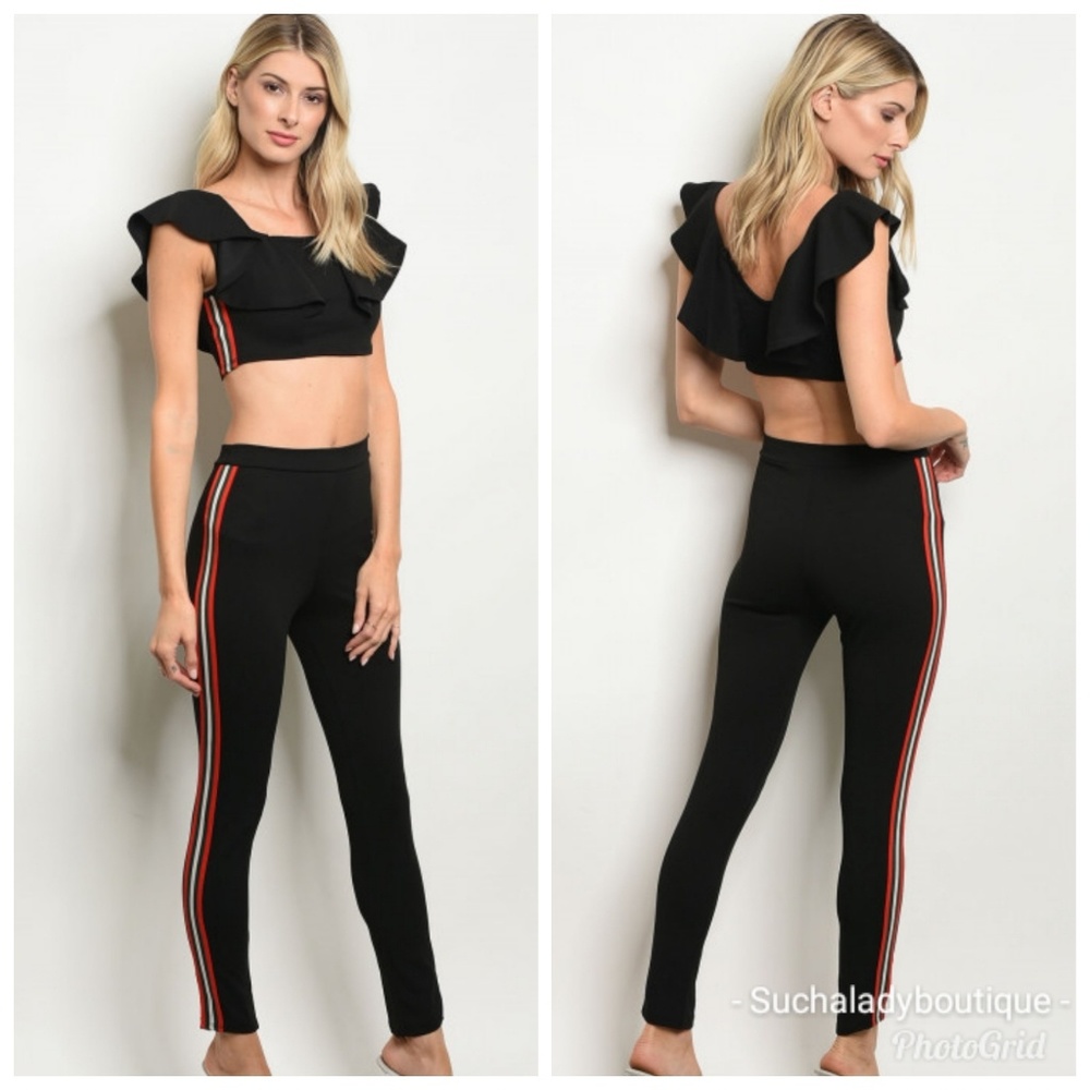 Ruffle crop set